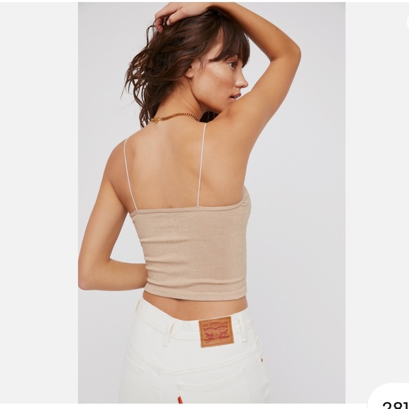 New Free People Intimately Skinny Strap Brami Sexy Seamless Crop Top - Picture 3 of 5